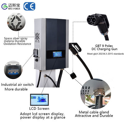 ایستگاه شارژ 7kw 15kw 20kw Ocpp نوع 2 EV برای تجاری